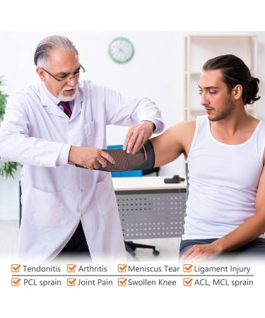 ACWOO Elbow Support Brace for Tennis & Golf Elbow Pain Relief - Breathable Compression Sleeve for Men and Women (Single, Size M, Orange) - Buy Online on GoSupps.com