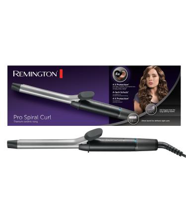 Remington curling iron Small curls 19mm Pro Siprial Curl (4-fold protection antistatic ceramic turmal coating)-Display up to 210 C with clamp tight & defined ringllocks CI5519 curling iron new - Buy Online on GoSupps.com