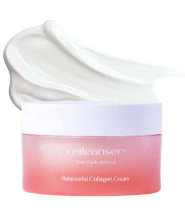 CELLEANSER Balanceful Vegan Collagen Cream - Hydrating & Firming Face Moisturizer for Wrinkles Anti-Aging 50ml 1.69 fl.oz