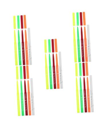 Baluue 25 Pcs Makeup Supply Eye Cosmetic Pen Fluorescence Eyeliner Pen Plastic 12.00X0.80X0.80CMx5pcs Assorted Colorx5pcs