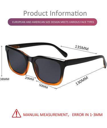 2 Pack Unisex Classic Style Sunglasses Readers - Simple & Stylish 2.0 x Magnification - Buy Online on GoSupps.com