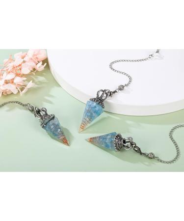 JOVIVI Aquamarine Crystal Pendulum - Dowsing & Healing Tool for Reiki, Meditation & Wicca - Buy Online on GoSupps.com