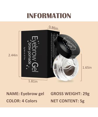 Shop DAGEDA Waterproof Eyebrow Pomade Kit - Long Lasting Gel Eyeliner & High Pigmented Red & Purple Brow Makeup - Buy Online on GoSupps.com