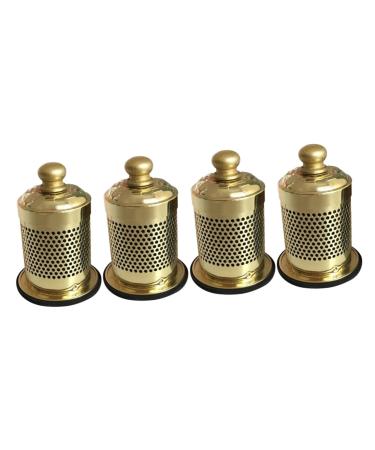 Beavorty 4 Series Box Moxibusion-Box mugwort Moxibusion Box Handled Back roll Moxa massage device Tool for burning MOXA MOXAGELASTHER HOUSE AI-BOX MOXIBUSTION Device Copper 8x5.7cmx4Pcs Goldenx4Stk
