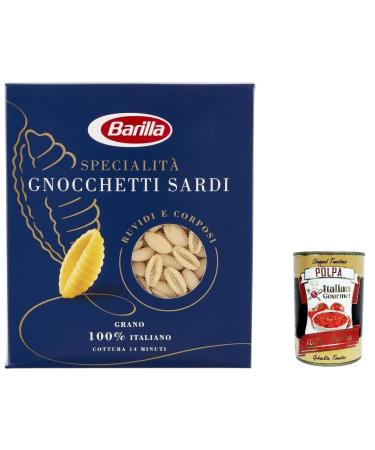 Italian Gourmet E.R. Lot de 5 p tes Barilla Specialit Gnocchetti sardi italiennes 500 g + polpa gourmet italien 400 g