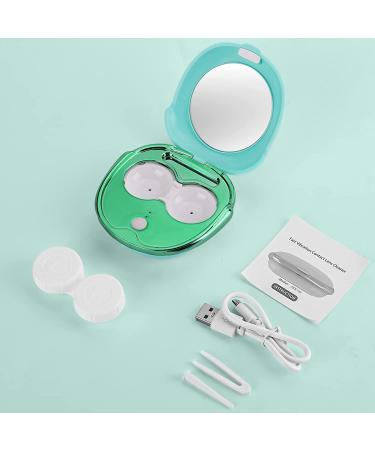 AMESEDAK Ultrasonic Contact Lens Cleaner Case - Automatic Cleaning Machine | USB Charging | Lightweight & Portable - Green - Buy Online on GoSupps.com