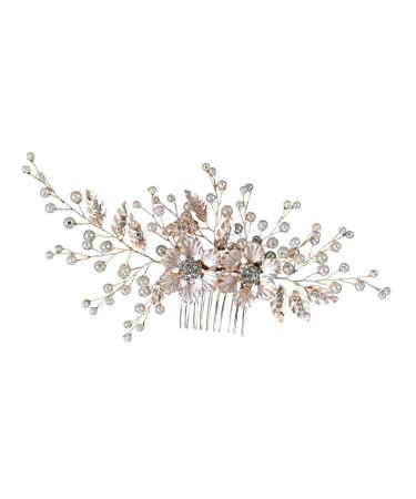 New 2025 Wedding Hair Accessories Flower Hair Clips Hairpin Crystal Headdress For Women Faux Pearl Barrettes Hair Combs Hair Decor Jewelry Fashion Accessories Creative Gift