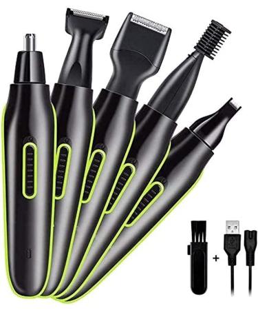 5 in 1 Ear Nose Hair Trimmer for Men Women Electric Facial Hair Trimmer with - Stainless Steel Blades Professional Waterproof for Nose Ear Eyebrow