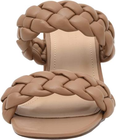 CUSHIONAIRE Women's Onyx Braided Heel Sandal with Memory Foam - Wide Widths - Size 8 Tan - Buy Online on GoSupps.com