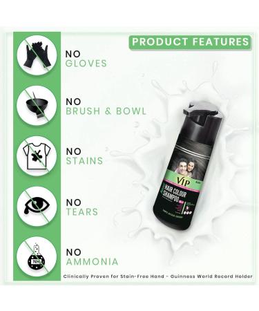 VIP 3 in 1 Hair Color Shampoo - 180 ml / 6.08 fl oz | Achieve Vibrant Hair Color Easily - Buy Online on GoSupps.com