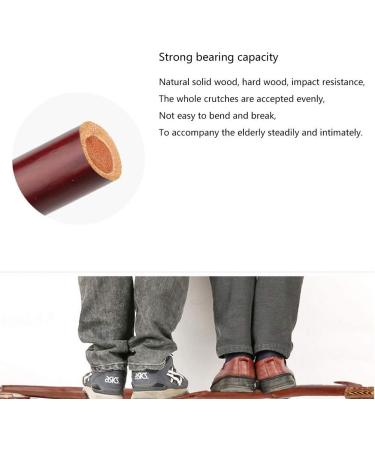 Wooden Crutch Mahogany Faucet Carved Non-Slip for Outdoor Walks for The Elderly Beautiful Scenery Bathing in Sunlight Red height170 - Buy Online on GoSupps.com