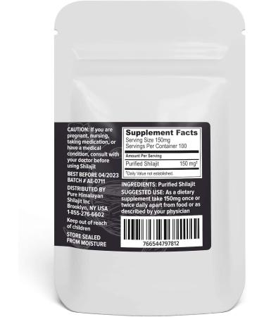 Wildcrafted Siberian Ayure Shilajit Powder + Free Measuring Spoon | 100 Servings Organic Trace Minerals Complex | 100% Pure & Natural | 0.5 Oz - Buy Online on GoSupps.com