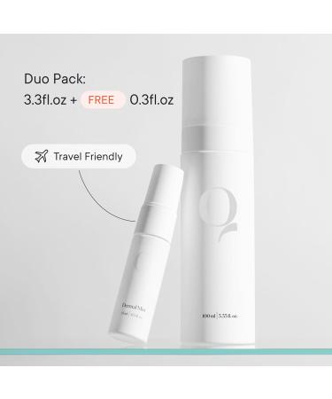 Qure Dermal Mist Hypochlorous Acid Spray for Face Skin and Body HOCl Facial Hydrating Spray Calm irritation Reduce redness Purify skin Support barrier repair (3.33 fl oz + 0.5 fl oz Travel Duo) - Buy Online on GoSupps.com