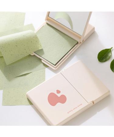 Oil Blotting Sheet Compact Portable Oil Off Paper Good Absorbing Comfortable Plant Fibre with Mirror for Home - Buy Online on GoSupps.com