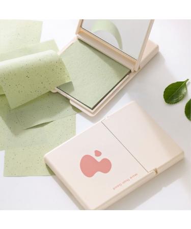 BLSYHDH Oil Blotting Tissue with Mirror Facial Oil Absorbent Tissue for Women Portable Oil Blotting Tissue Face Oil Removal Lightweight Comfortable Suitable for Parties Office Activities