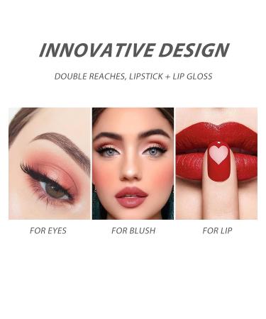 KUAILEGO Rose Gold 2-In-1 Matte Lipstick & Liquid Lipstick - Nude, Long-Lasting Waterproof Velvet Lip Gloss (01) - Buy Online on GoSupps.com