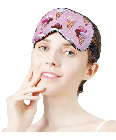 Cute Ice Cream Pop Sleeping Mask with Adjustable Strap | Unisex Eye Shade Cover - Buy Online on GoSupps.com