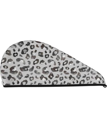 Wild Animal Leopard Print Microfiber Hair Towel - Super Absorbent & Quick Dry Coral Velvet Wrap for Women with Long Curly & Thick Hair - Buy Online on GoSupps.com