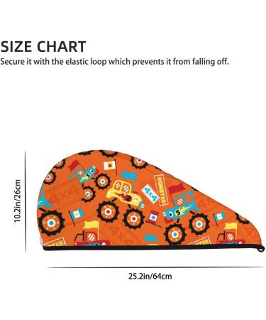 Monster Truck Hair Towel Wrap - Quick Drying Towel Turban for Effortless Hair Drying | International Shipping - Buy Online on GoSupps.com