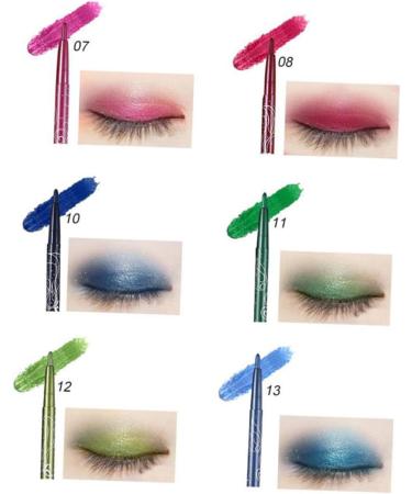 Mipcase 12 Pcs Eye Liner Pencils Waterproof Eye Shadow Pen Eyeliner Miss Automatic Lipstick Pen - Buy Online on GoSupps.com