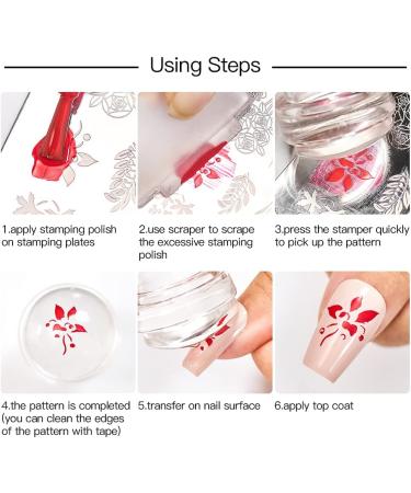 Snake Leopard Print Animal Nail Stamping Plates | Geometric Flowers & Cow Designs | Stencil Stamp Tool for Cow Print Nails - J054 - Buy Online on GoSupps.com