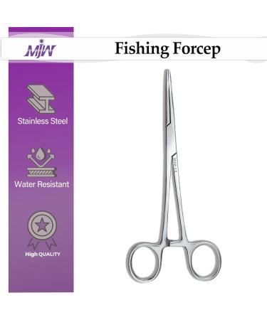 MJW Professional Stainless Steel Curved Hemostat Fishing Forceps - Ideal for Jewelry Making, Fly Fishing, Pet Grooming, and Unhooking Fish - Buy Online on GoSupps.com