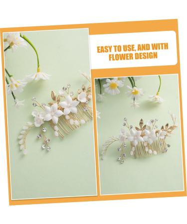 Mikinona Bridal Headwear Bridal Hair Accessory Hair Comb Clip Bridal Hair Clips Womens Headpiece Bride Hairpin Hair Accessories for Bride Wedding Bride Headpiece Hair Side Comb for Women - Buy Online on GoSupps.com