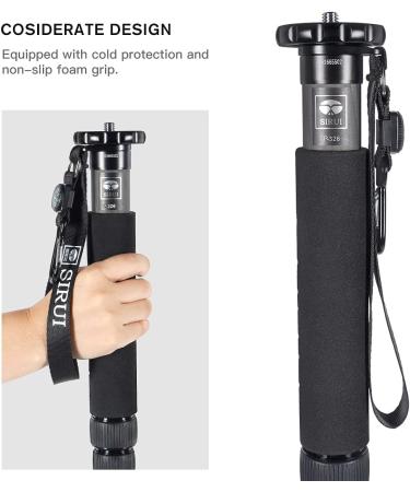 SIRUI P-326 6-Section Carbon Fiber Monopod - Lightweight, Durable, and Stable - Buy Online on GoSupps.com