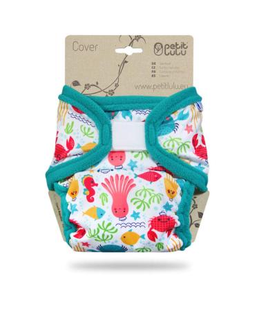 Petit Lulu XL Overpants (12-17 kg) for Cloth Diapers Velcro (Lagoon)