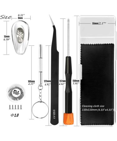 Eyeglass Nose Pads  TEKPREM Eyeglasses Repair Kit with 5 Pairs of Air Chamber Silicone Nose Pads Screws Screwdrivers Curved Tweezer and Cleaning Cloth for Glasses and Sunglasses Nose Pad Replacement - Buy Online on GoSupps.com