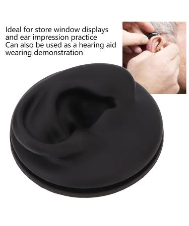 Kadimendium Simulation Ear Display Model Multi Functional Soft Teaching Tool Artificial Left Ear Model Professional Structure Black with Round Base for Wearing - Buy Online on GoSupps.com