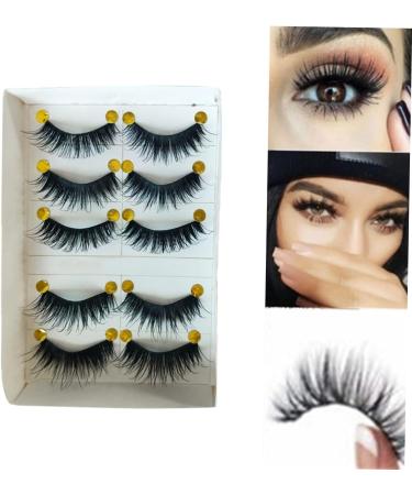 Housoutil 5 Pairs False Eyelashes False Lashes Banana Hair Claw Clips Pink Makeup Eyelashes Elf Eyebrow Pencil Fake Eyelashes Tape Dispenser Natural False Magnetic Cotton Thread 3d - Buy Online on GoSupps.com