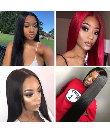 Toocci Straight Hair Lace Closure - 4x4 Full Brazilian Human Hair Front Closure with Baby Hair - 8 Inch Quality Lace Wig - Buy Online on GoSupps.com