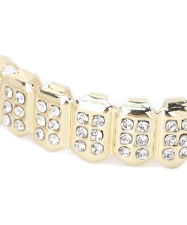 Hip Hop Teeth Brace Hip Hop Teeth Fashionable for Halloween Party for Hip Hop Fashion Shows for Concert for Men for Women(gold) - Buy Online on GoSupps.com