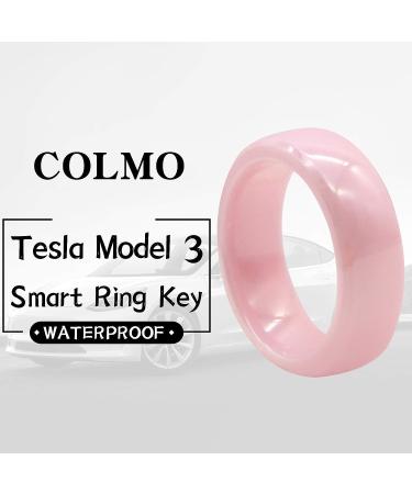 COLMO Model 3 Smart Ring Accessory for Tesla Model 3 Key Card - Pink Ceramic RFID Smart Ring US 7 - Fast Worldwide Delivery - Buy Online on GoSupps.com