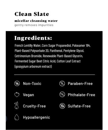 Buy Sugar Sugar Wax Clean Slate Micellar Cleansing Water | Vegan Hypoallergenic Makeup Remover & Toner - International Shipping Available - Buy Online on GoSupps.com