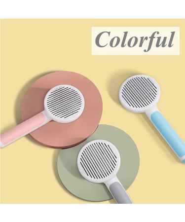 SimpleDot Self Cleaning Slicker Brush for Dogs and Cats - Pet Grooming Brush for Undercoat and Loose Hair Removal - Massages and Detangles - Suitable for All Hair Types - Pink - Buy Online on GoSupps.com