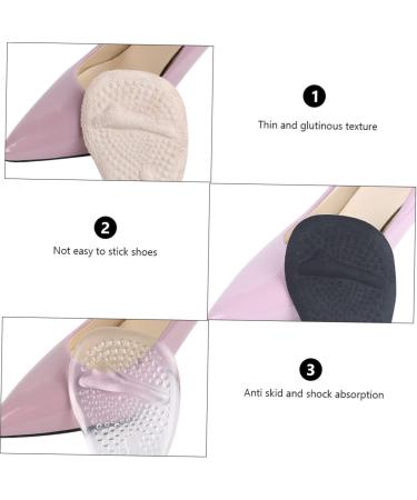FRCOLOR Half Size Gel Cushions - 5 Pairs Metatarsal Pads for High Heels Non-Slip Forefoot Inserts Sweat Absorbent Shoe Pads - Buy Online on GoSupps.com