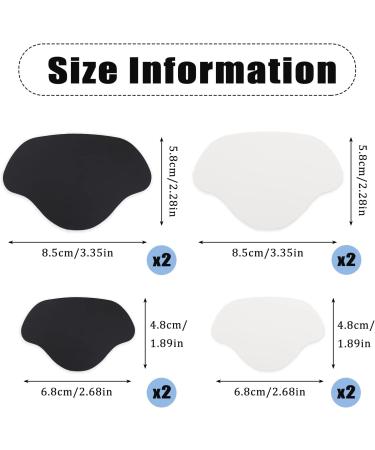 Shoe Heel Repair Patch Self-Adhesive Sneaker Hole Repair Leather Patch Shoe Hole Prevention Patch for Most Types of Shoes Large and Small Black+white 4 - Buy Online on GoSupps.com