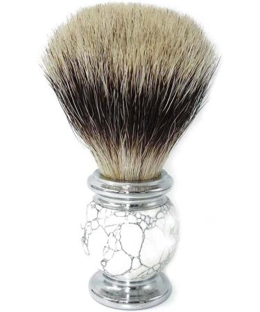 Buy Lefeda Men's Shaving Brush Set - Pure Roof Hair Natural Stone Handles Silver Stand - Premium Shaving Accessories for a Smooth Grooming Experience - Buy Online on GoSupps.com