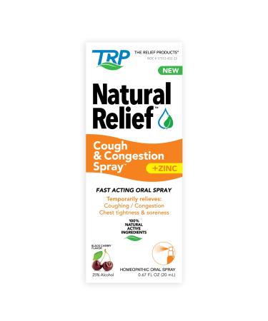 Natural Relief Cough & Congestion Spray Multi Symptom Cough and Congestion Relief Including Chest Tightness Congestion and Mucus