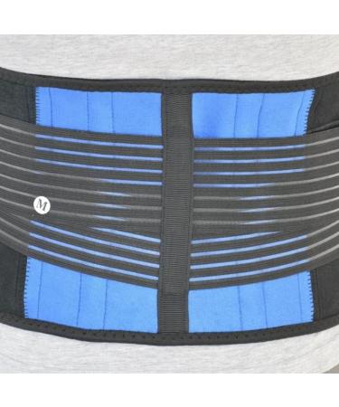 Wgust Durable Waist Support Belt for Lower Back Pain Relief - Adjustable Lumbar Spine Support - Large (L) Blue - Perfect for Men (5XL/6XL) - Buy Online on GoSupps.com