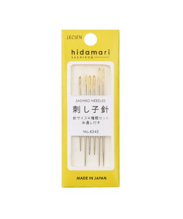 Hidamari Sashiko Needles - by Lecien Japan 6 needles in 4 different lengths