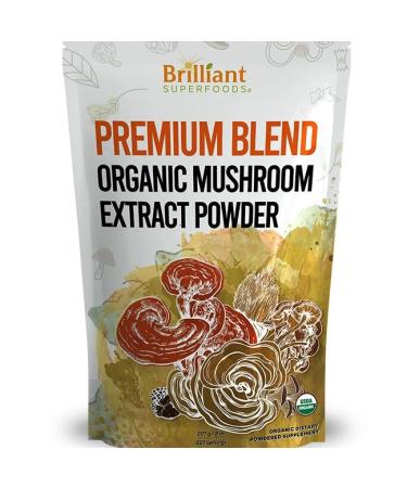 Ellie's Best 7 Mushroom Powder Extract Organic Blend - Reishi Lion's Mane Chaga Turkey Tail Cordyceps Maitake & Shiitake - Double Extracted - Pure No Fillers - 4oz / 114 1g Servings - Buy Online on GoSupps.com