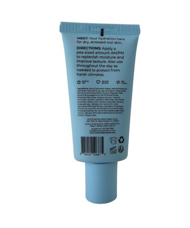 Miami Beach Bum Hydrating Face Rescue Cream | Hyaluronic Acid Squalane Vitamins A & C | Non-Greasy Fragrance-Free Ideal for Sensitive & Acne-Prone Skin - Buy Online on GoSupps.com