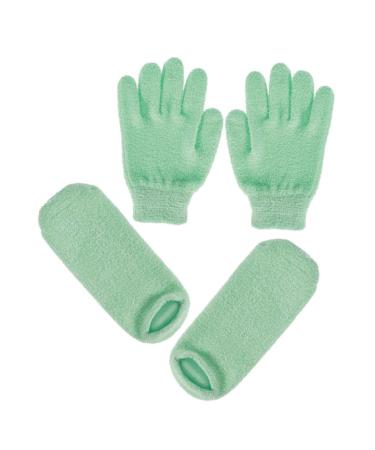 FOMIYES 2 Pairs Socks for Moisturizing Feet Overnight Moisturizing Gloves Spa Gel Socks Mens Glives Spa Socks Moisturizing Gel Socks Natural Gloves Mens Sock Spa Gloves Foot Patch Man Hand 20X8cm