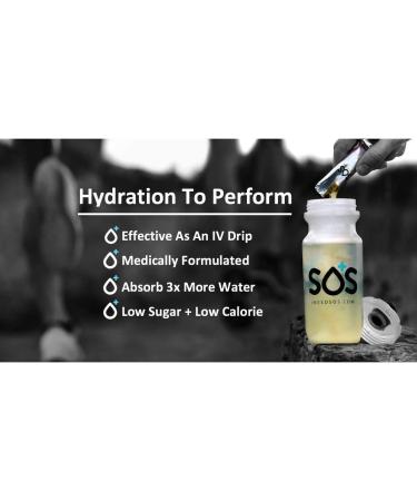 SOS Hydration Electrolyte Powder - Low-Sugar Mango Drink Mix, Immunity Support, 10 Packets - Buy Online on GoSupps.com