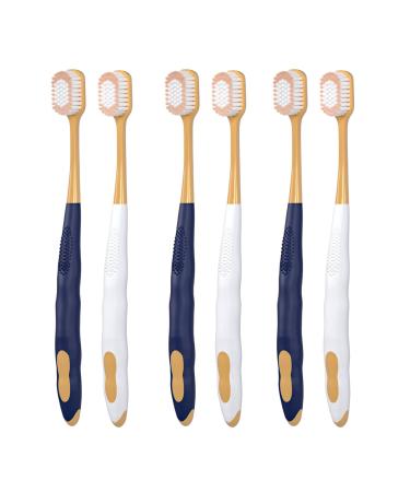 Uozonite extra soft toothbrush toothbrush soft ultra -hewn toothbrush in a six -pack ultra -hooded toothbrush with a wide head soft toothbrush for adults gum loss and sensitive