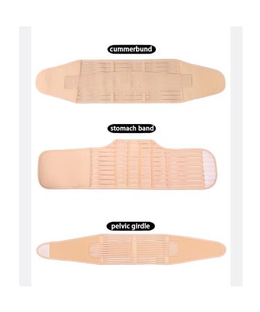 Lekeplus 3 in 1 Postpartum Belly Band Wrap C Section Recovery Belt - Beige L - Buy Online on GoSupps.com