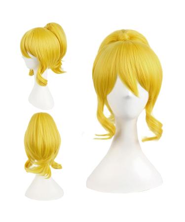 MapofBeauty 22 Inch Yellow Short Hair + Ponytail Cosplay Wig - Perfect for Costume Parties & Themed Events - Buy Online on GoSupps.com
